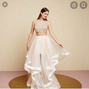 Two piece ball gown